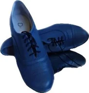 Botki damskie - BnW granatowe skórzane BOTKI na obcasie dla osób o szerokiej stopie nr 45 - miniaturka - grafika 1