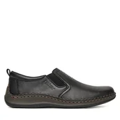 Półbuty męskie - Półbuty Rieker 05264-00 Czarny - miniaturka - grafika 1