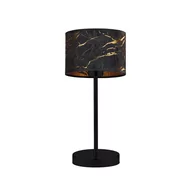 Lampy stojące - Lampka stołowa z abażurem NICEA MARMUR, czarny - miniaturka - grafika 1