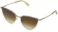 Okulary przeciwsłoneczne - CALVIN KLEIN EYEWEAR CK20136S-717 damskie okulary przeciwsłoneczne,, Błyszczące złoto/khaki gradient, jeden rozmiar - miniaturka - grafika 1