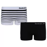 Paski - Reebok Damski spód warstwy bazowej, Czarny/biały/pasek, L - miniaturka - grafika 1