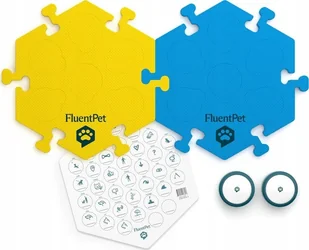 FluentPet - Basic Tester Kit - zestaw 2 przycisków z piankowymi matami i naklejkami do komunikacji z psem / kotem - Zabawki interaktywne dla dzieci - miniaturka - grafika 1