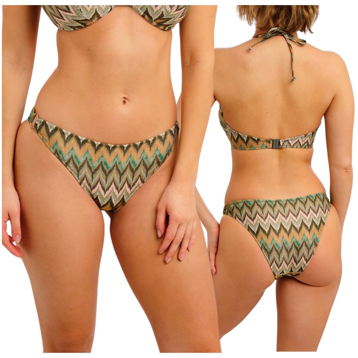 Majtki kąpielowe wycięte figi błyszczące Freya ARIZONA WAVE Italini Brief M