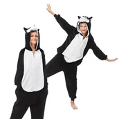 Stroje karnawałowe - Piżama Onesie Kigurumi Kostium Przebranie Czarny Husky Dzieci 125 - 135cm - miniaturka - grafika 1