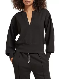 Scotch & Soda Damska bluza z otwartym dekoltem w serek, Evening Black 6647, S - Bluzy damskie - miniaturka - grafika 1