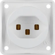 Gniazdka elektryczne - Berker Integro Flow Berker Gniazdo z uziemieniem "Szwajcaria" typ 23, zaciski śrubowe, biały, mat - miniaturka - grafika 1