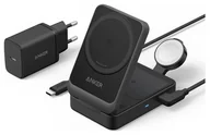 Ładowarki do telefonów - Anker MagGo 15W 3w1 czarna - miniaturka - grafika 1