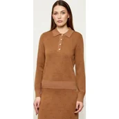 Swetry damskie - Gant Wełniane polo | Regular Fit - miniaturka - grafika 1