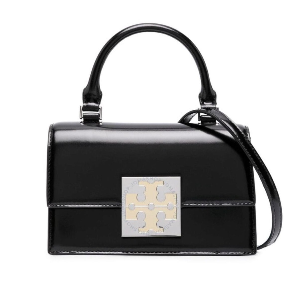 Torebka Tory Burch Bon Bon Spazzolato Mini skórzana czarna