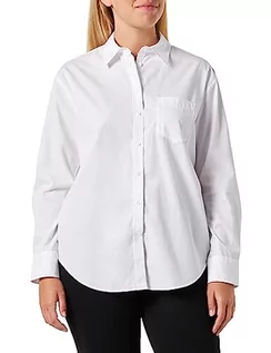 Koszulki i topy damskie - GANT Damska koszulka REL POPLIN klasyczna koszula, biała, standardowa, biały, 40 - grafika 1