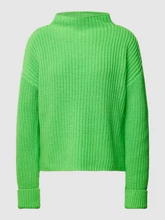 Swetry damskie - Sweter z dzianiny z golfem model ‘SELMA’ - grafika 1