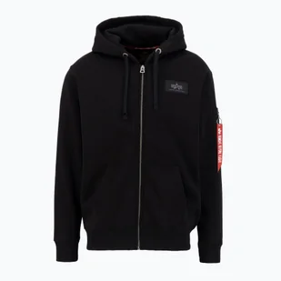 Bluza męska Alpha Industries Back Print Zip black - Bluzy męskie - miniaturka - grafika 1