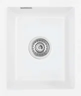 Zlewozmywaki - Zlewozmywak ceramiczny SYSTEMCERAM Mera 32 U Polar Korek automatyczny 5361 02 - miniaturka - grafika 1