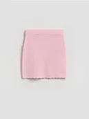 Swetry dla dziewczynek - Reserved - Dzianinowa spódnica - pastelowy róż - miniaturka - grafika 1