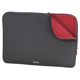 Etui do laptopa HAMA Neoprene 13.3 cali Szaro-czerwony - Torby na laptopy - miniaturka - grafika 1