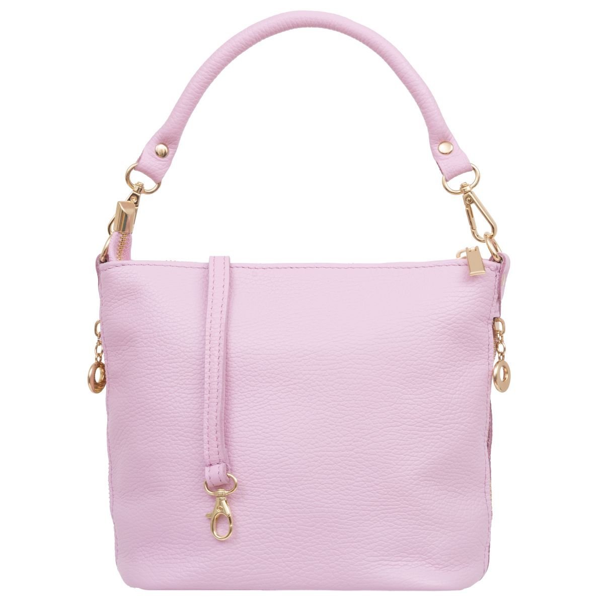 Mała Torebka Damska Skórzana Vezze Molla Różowa