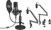 Mikrofony komputerowe - Mikrofon Mozos Mikrofon Mozos USB MKIT-900PRO Gamer + SB40 ramię statyw mikrofonowy - miniaturka - grafika 1