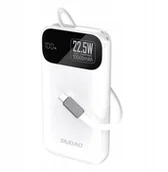 Powerbanki - Powerbank Dudao K31 10000 mAh 22,5W PD z wbudowanym kablem biały - miniaturka - grafika 1