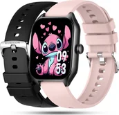 Smartwatch - Zegarek SMARTWATCH na Komunię Rubicon RNCF03 black / 2 paski - miniaturka - grafika 1