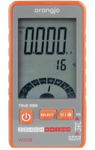 Miernik uniwersalny cyfrowy automatyczny AC/DC, true RMS, NCV, rezystancja, testy, HOLD, pojemość kondensatorów, BUZZER, temperatura, test ciągłości obwodu, latarka DPM - Inne urządzenia pomiarowe - miniaturka - grafika 1