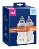 Butelki dla niemowląt - Zestaw 2 x Butelka antykolkowa LOVI Medical+ 250 ml ze smoczkiem dynamicznym 3m+ - miniaturka - grafika 1