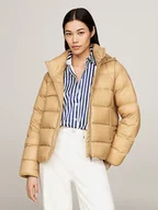 Kurtki damskie - Kurtka puchowa damska zimowa Tommy Hilfiger WW0WW43581-RBL M Beżowa (8720637720585) - miniaturka - grafika 1