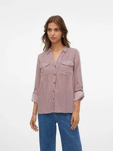 Vero Moda Koszula w kolorze brązowo-białym - Koszule damskie - miniaturka - grafika 1