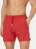 Kąpielówki męskie - BOSS Szorty kąpielowe Iconic 50491594 Czerwony ciemny Regular Fit - miniaturka - grafika 1