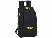 Plecaki - Fc Barcelona Plecaczek 2 Komorowy Fitness 39 CM Siłownia Mini Plecak Czarny - miniaturka - grafika 1