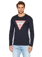 Koszulki męskie - Guess Koszulka Męska Z Długim Rękawem Cn Ls Original Logo Navy M2Yi31I3Z11 G7V2 Xl - miniaturka - grafika 1