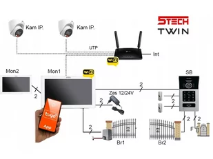 Wideodomofon 2-żyłowy 5TECH TWIN VIRGO(W)/82225A Natynk/Podtynk - Wideodomofony - miniaturka - grafika 4