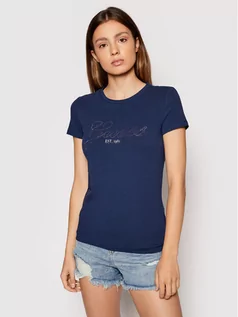 Koszulki i topy damskie - Guess T-Shirt Selina W1YI85 J1311 Granatowy Slim Fit - grafika 1