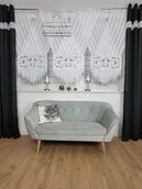 Firany - Panel dekoracyjny z cyrkonami i ażurem, panele firanka, panel okienny - miniaturka - grafika 1