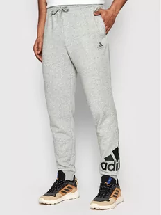 Adidas Spodnie dresowe Essentials GK8978 Szary Regular Fit - Spodnie sportowe męskie - miniaturka - grafika 1