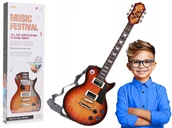 Instrumenty muzyczne dla dzieci - zestaw muzyczny GITARA zestaw słuchawkowy MIKROFON dla dzieci PREZENT - miniaturka - grafika 1