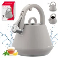 Czajniki na gaz - CZAJNIK STALOWY Z GWIZDKIEM 2,5L KLAUSBERG KB-7949 SZARY - miniaturka - grafika 1