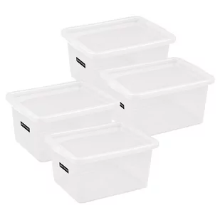 Zestaw 4 pojemników z pokrywą Basic 48l - Pudła i pojemniki do przechowywania - miniaturka - grafika 1