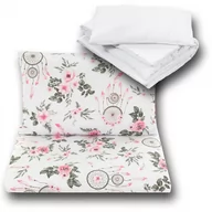 Pościel dla dzieci - POŚCIEL 135x100 DO ŁÓŻECZKA 140x70 POSZEWKI Z WYPEŁNIENIEM - Łapacze snów z różą - miniaturka - grafika 1