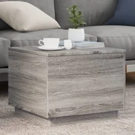 Ławy i stoliki kawowe - Stolik kawowy z oświetleniem LED Grey Sonoma 50x50x40 cm - miniaturka - grafika 1