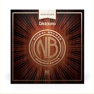 Struny gitarowe  - D'Addario NB034 .034 niklowy brąz nawinięta gitara akustyczna pojedynczy sznur - miniaturka - grafika 1