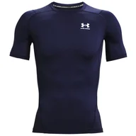 Koszulki sportowe męskie - Męska koszulka Under Armour HG Armour Comp SS Rozmiar: M / Kolor: niebieski - miniaturka - grafika 1
