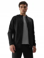 Bluzy męskie - Czarna bluza męska sportowa 4F M277 treningowa z kapturem r. L - miniaturka - grafika 1
