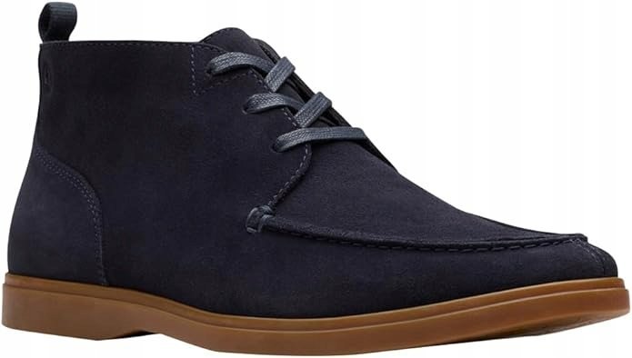 CLARKS TRZEWIKI MĘSKIE GRANATOWE Z NATURALNEJ SKÓRY NUBUK 41 16AA
