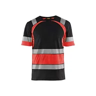 Koszulki męskie - Blaklader 342110309955L T-shirt, czarny/High Vis czerwony, rozmiar L - miniaturka - grafika 1