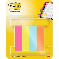 Gadżety  do biura - Post-It, Znaczniki samoprzylepne indeksujące kolorowe neon 12,7x44,4mm 4x50 karteczek 3M - miniaturka - grafika 1