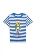Koszulki dla chłopców - Polo Ralph Lauren t-shirt bawełniany dziecięcy kolor niebieski z nadrukiem - miniaturka - grafika 1