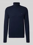 Swetry męskie - Golf o kroju regular fit z mieszanki bawełny i kaszmiru - miniaturka - grafika 1