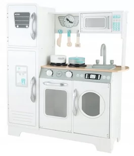 EcoToys Ogromna biała drewniana kuchnia dla dzieci TL18061 - Zabawki AGD - miniaturka - grafika 1
