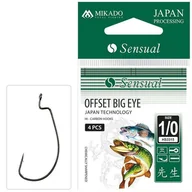 Inne akcesoria dla wędkarzy - MIKADO Haczyki Sensual - Offset Big Eye Nr. 4/0 - miniaturka - grafika 1