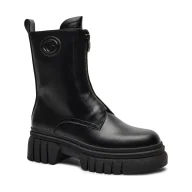 Sztyblety damskie - Guess Skórzane sztyblety na słupku ANNIA - miniaturka - grafika 1